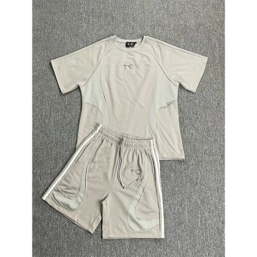 THUGCLUB运动机能风拼接短袖套装