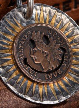 STZ男女925银币机车风露营