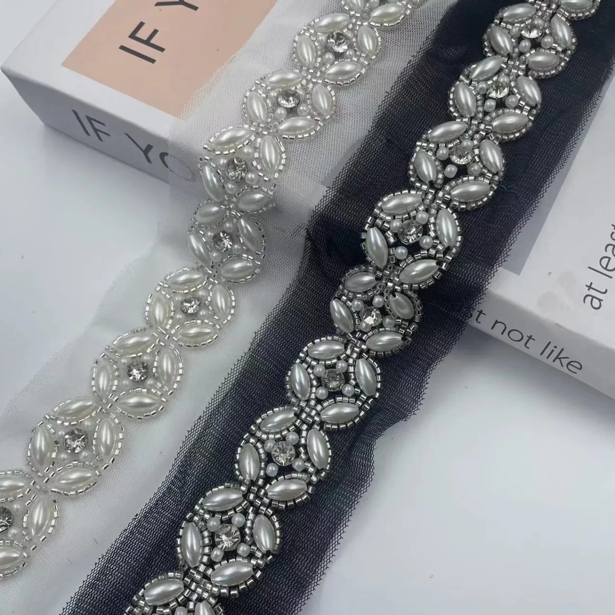重工钉珠手缝珠子网纱蕾丝花边DIY衣领肩带装饰饰品缝纫拼接辅料