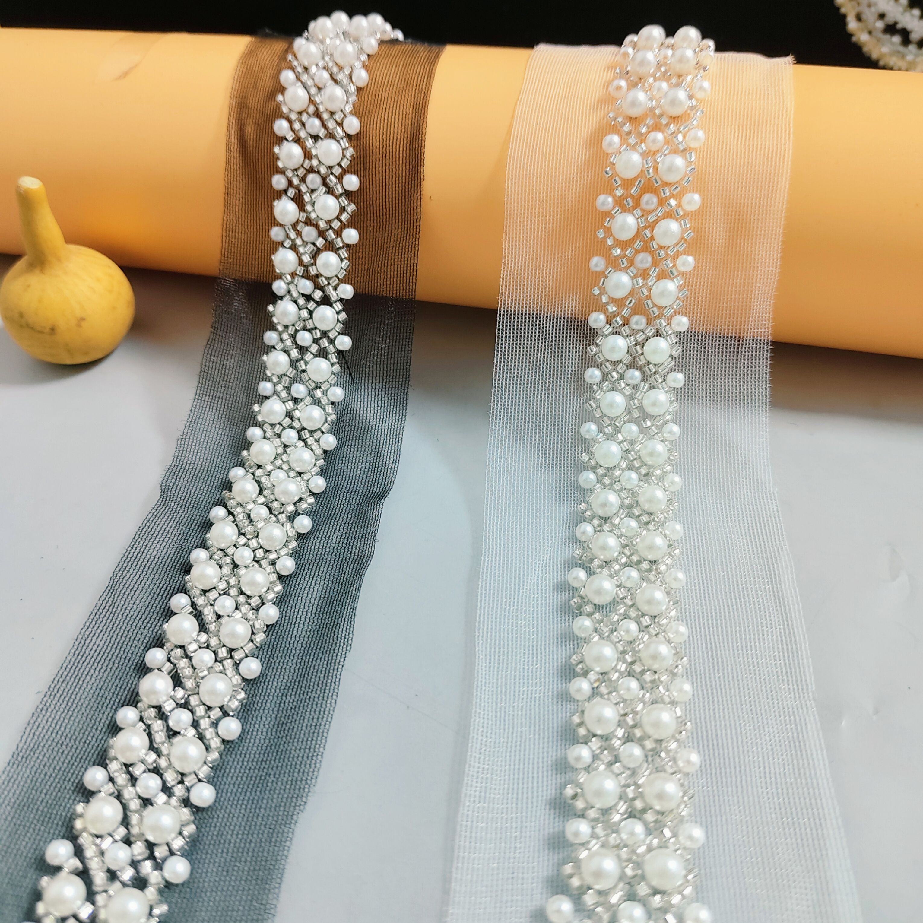小香风DIYdiy服装辅料手工衣服钉珠辅料古风汉服袖口衣领装饰辅料