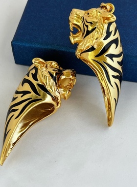 虎牙套托铜镀金珐琅批发男