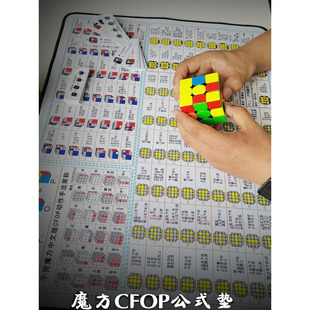 魔方速拧CFOP公式训练桌垫  魔方提速公式教程训练垫魔方提速秘籍