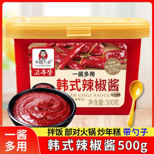 韩式辣酱拌饭酱炒年糕酱石锅拌饭酱韩国辣椒酱韩式辣酱甜辣酱500g