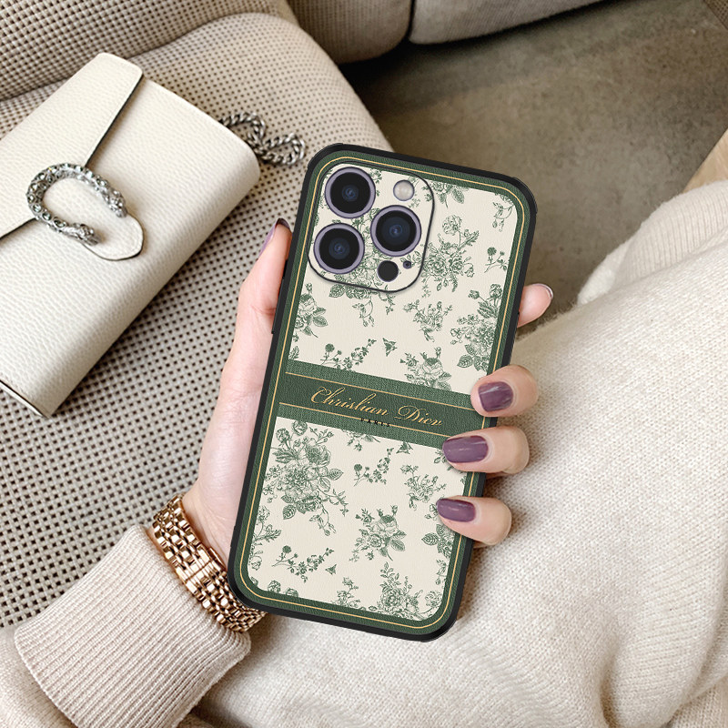 适用苹果17promax手机壳新款iphone16保护壳15plus印花ip14por女13pro高级感小众皮质防摔全包镜潮高档套十四