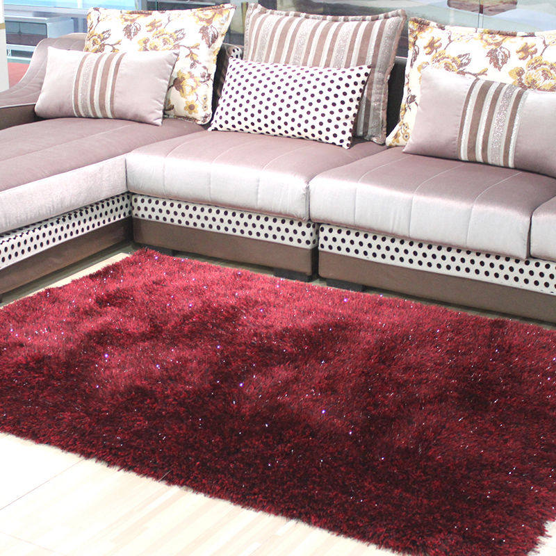 现代简约加厚弹力丝客厅茶几卧室地毯满铺床边毯榻榻米房间可定制