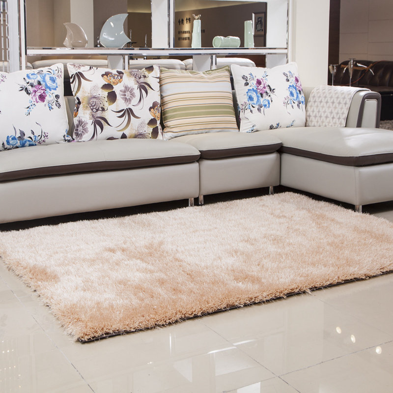 现代简约加厚弹力丝客厅茶几卧室地毯满铺床边毯榻榻米房间可定制