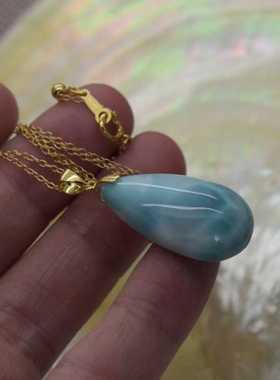 鹏明仙海纹石/拉利玛水滴吊坠