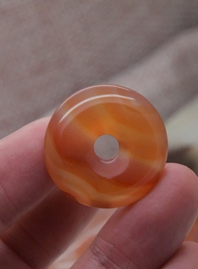 鹏明仙天然炫彩玛瑙平安扣吊坠