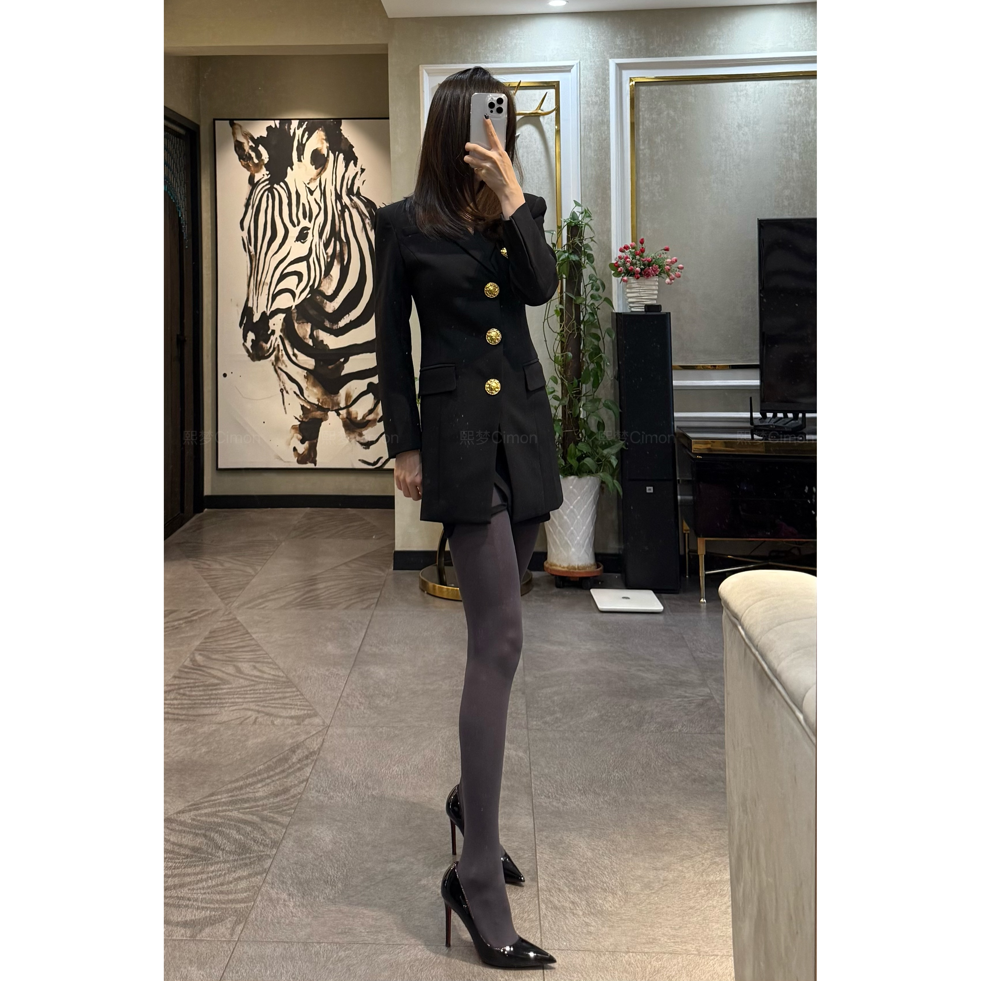 80D天鹅绒微压高弹显瘦连裤袜