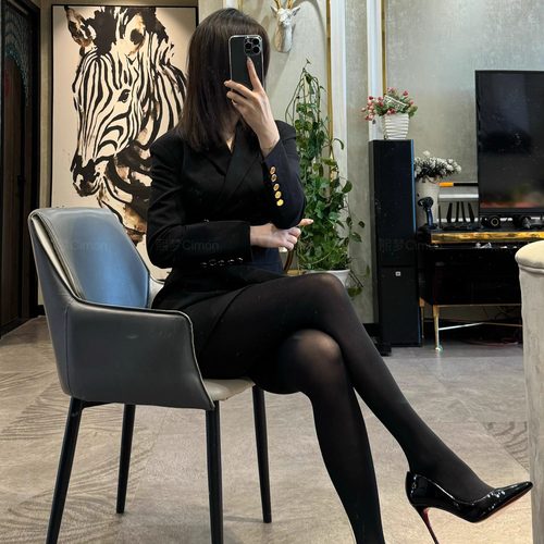 哑光微透肉美腿提臀50D连裤袜