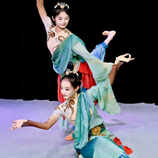 男女同款 出租 敦煌飞天舞蹈演出服异域风情沙漠古典舞西域表演服装