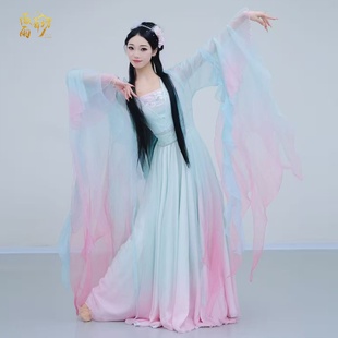 出租碎琼枝礼仪之邦古典舞演出服女飘逸表演服汉服大裙摆古风服装