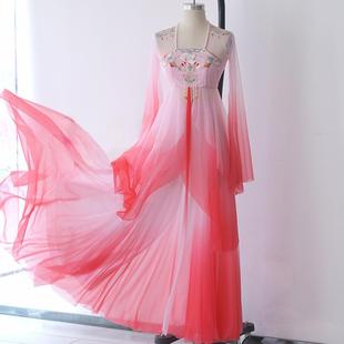 杭州出租花间舞中国舞古典舞蹈演出服飘逸仙气纱衣汉唐大裙摆定制