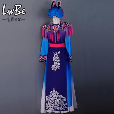 租定制羊角花民族舞蹈服装