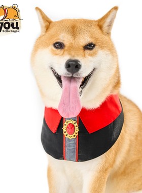宠物狗狗猫柴犬万圣节复古吸血鬼野兽王子舞会晚会贵族领巾口水巾