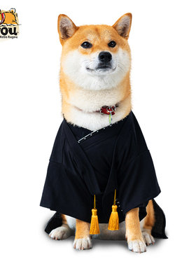 独家可定制宠物狗狗纯手工柴犬日式日本武士服和服浴衣羽织两件套