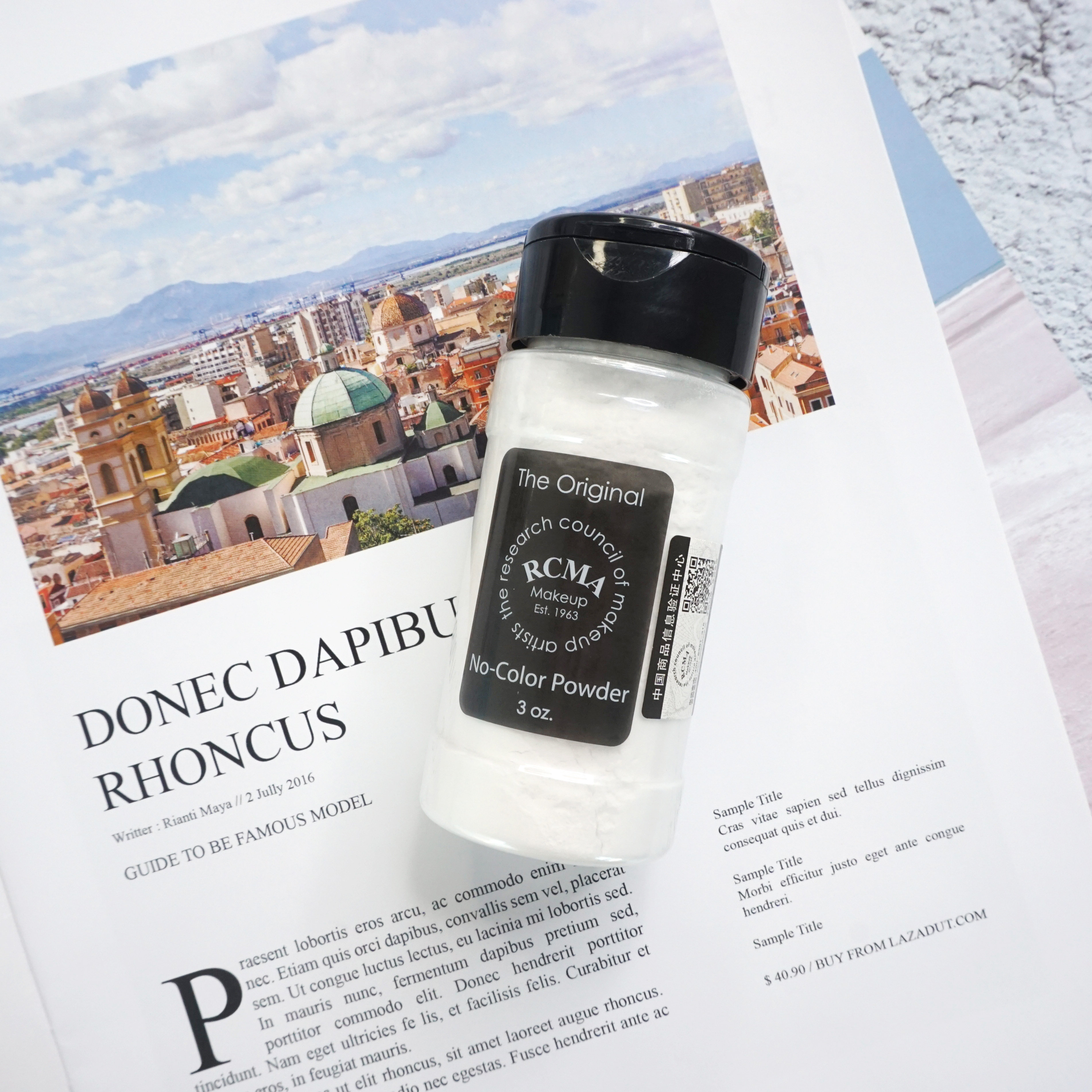 预/3天 rcma黑胡椒无色透明雾面哑光烘焙定妆散粉85g夏季油皮混油