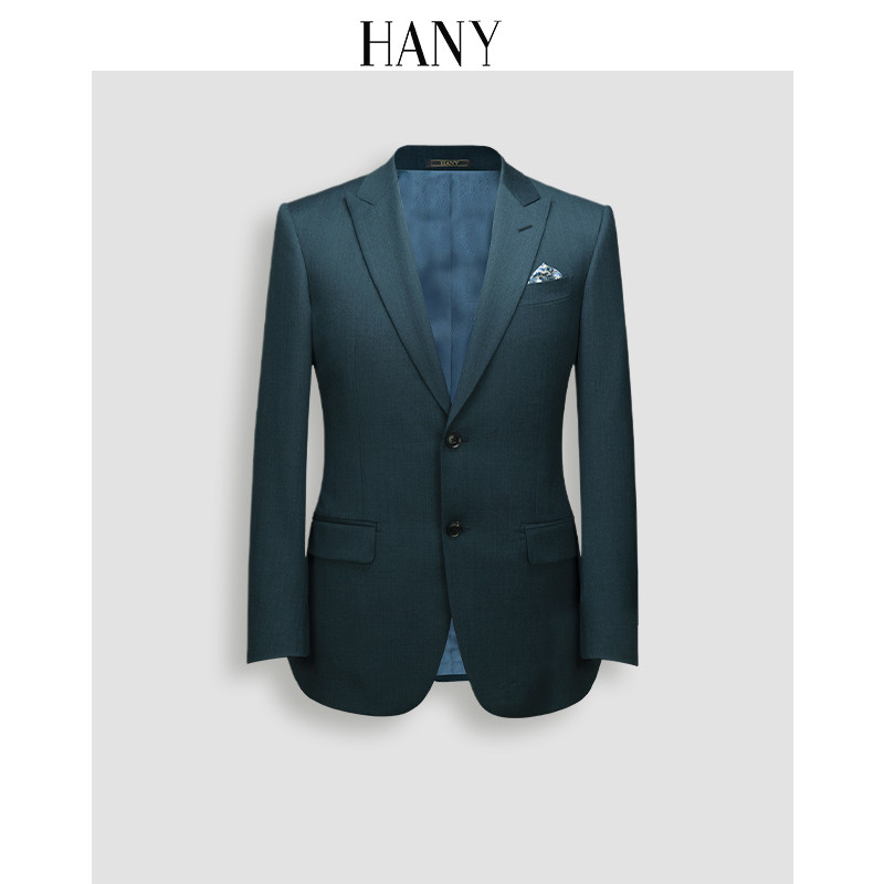 【断码清仓】HANY汉尼意大利纯羊毛西服男外套商务正装墨绿色单西,男装,商务正装西服,淘宝优惠券,粉丝福利购,淘宝优惠卷