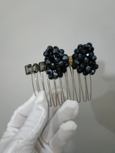 韩国百搭气质花朵发梳头饰倒插梳刘海梳碎发梳丸子头发梳