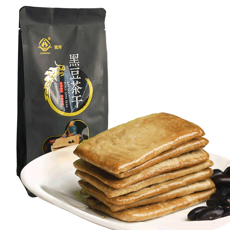 安徽黄山特产龙湾黑豆茶干五城香干即食小袋装豆腐干零食