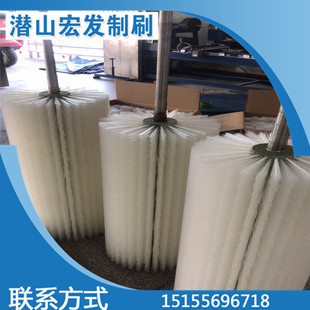 垃圾桶自动清洗毛刷尼龙丝毛刷滚筒洗桶毛刷耐高温304不锈钢出水
