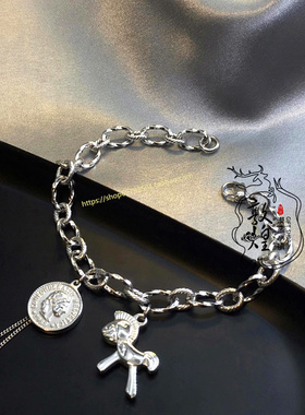 18k钛钢牛年重工灵动风双层手链