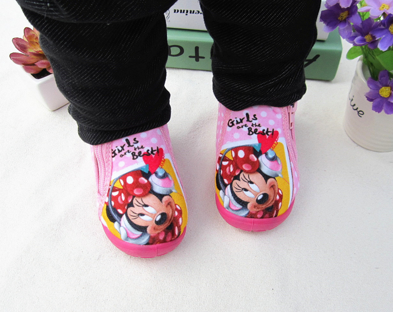 Chaussons enfants en suède pour hiver - semelle caoutchouc - Ref 1024321 Image 4