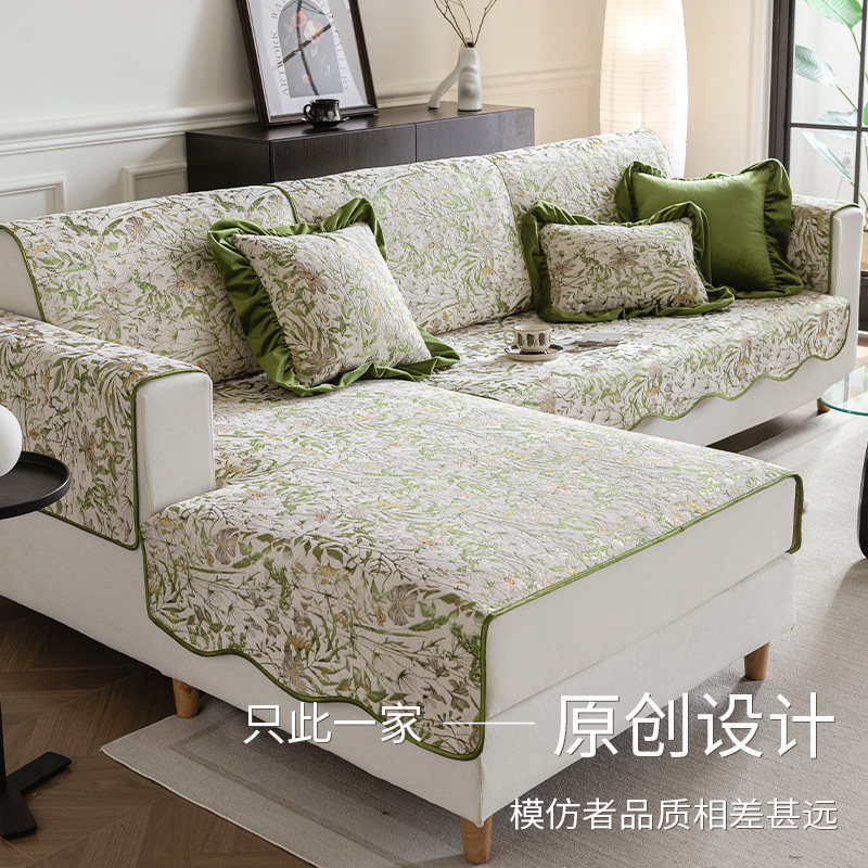 2024新款沙发垫四季通用防滑轻奢高级感盖布防滑雪尼尔坐垫套罩巾