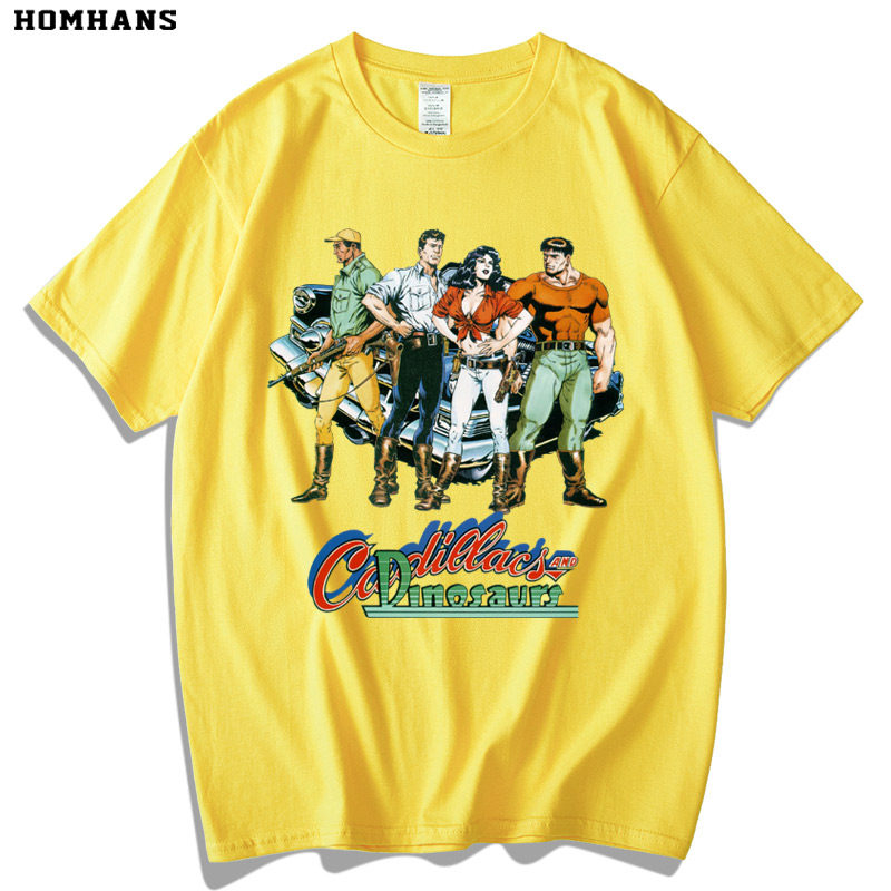 恐龙快打 纯棉T恤80后童年怀旧复古街机游戏衣服短袖男士夏装宽松