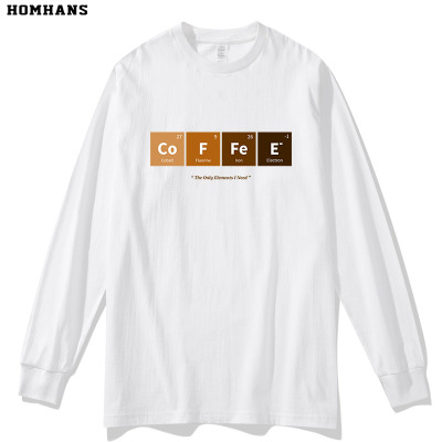 Coffee趣味化学青春流行长袖T恤