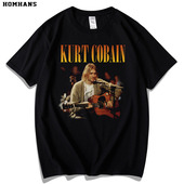 红韩kurt 纯棉宽松 科特柯本摇滚音乐印花男女短袖 cobain NIRVANA