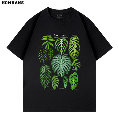 天南星科龟背竹叶子印花短袖草本盆栽园艺植物学科普周边T恤纯棉