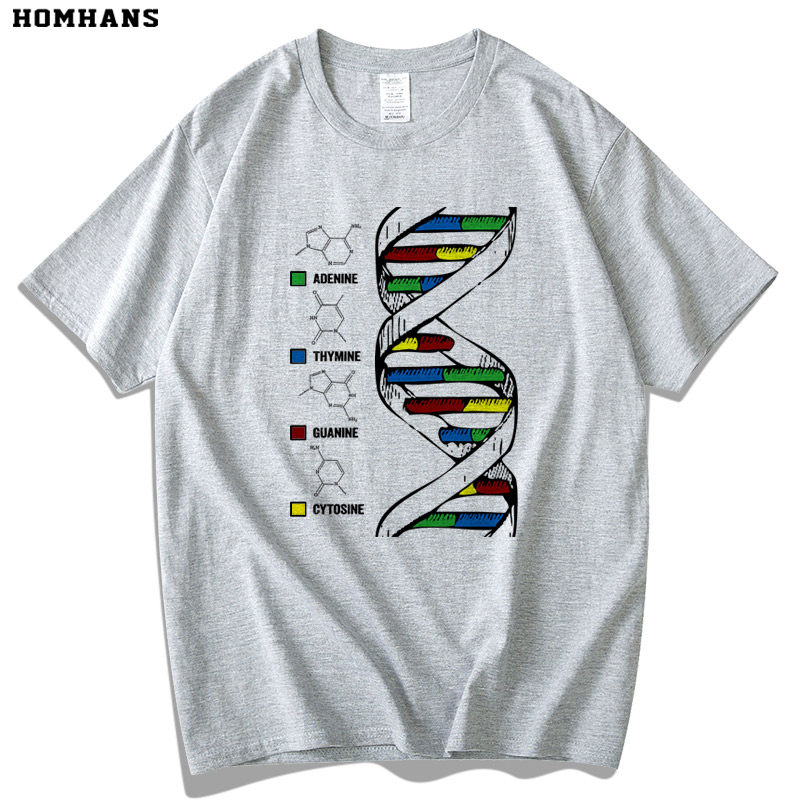 红韩生物学dna双螺旋结构短息t恤图片