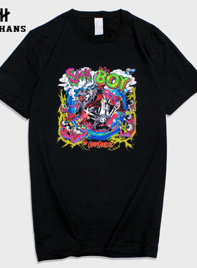 红韩chainsmokers烟鬼乐队短袖SICK BOY TEE  纯棉电音T恤 透气