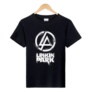 红韩林肯公园短袖T恤男女linkin park欧美音乐摇滚乐队潮纯棉宽松