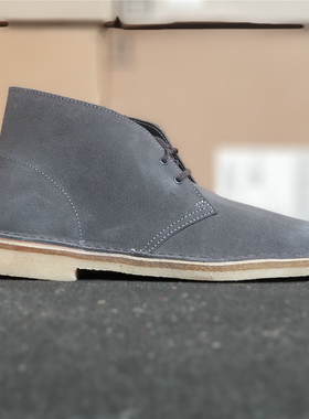 其乐Clarks Originals desert Grey suede生胶底沙漠靴复古灰男靴