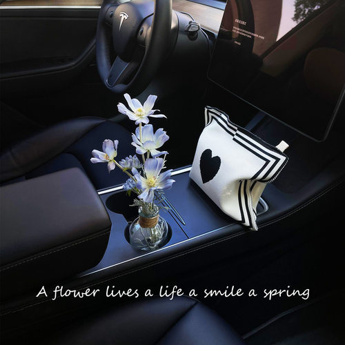 好物车载花束车内饰品装饰摆件好物中控台高级精致仿真花瓶