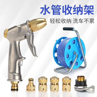 高压洗车水枪家用喷头软管冲洗6分管空调清洗高档浇花水抢头压力