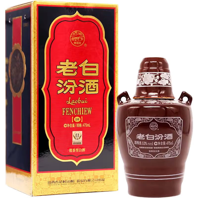 53度10老白汾酒475ml*1瓶
