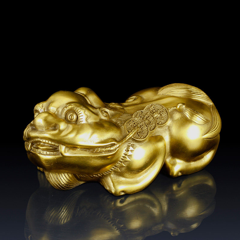 纯铜貔貅镇纸摆件招财铜貔貅一对工艺品客厅摆件办公室装饰品貔貅