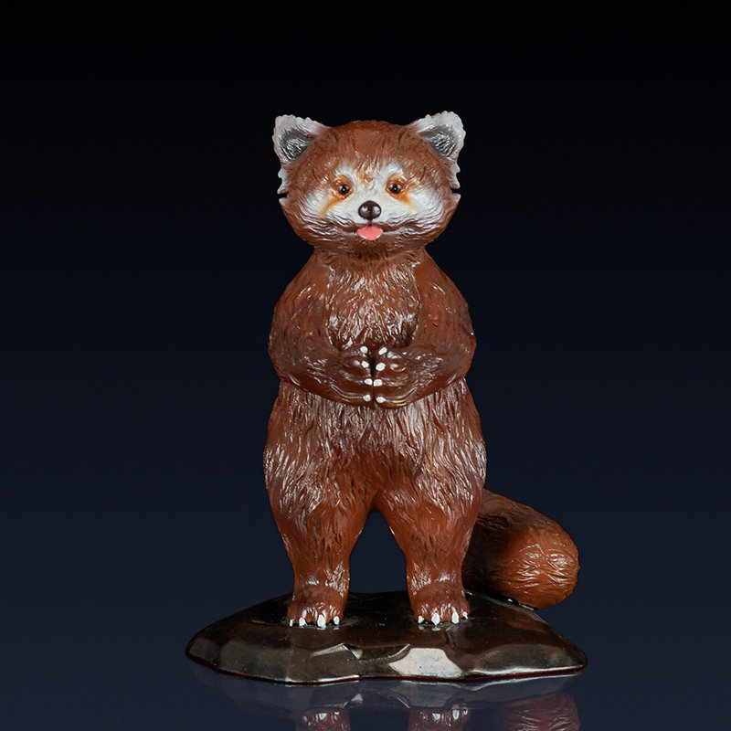 纯黄铜平头哥摆件动物蜜獾中式桌面家居玄关办公室装饰工艺礼品