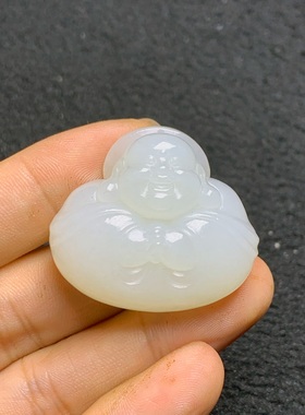 【一物一拍】天然和田玉佛像吊坠白玉油润细腻颈饰挂件25.16克