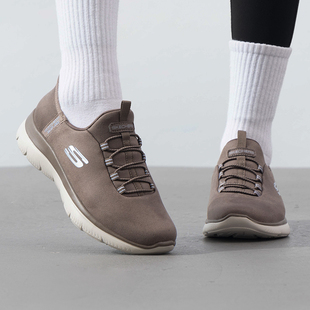 新款 舒适休闲鞋 一脚穿健步鞋 时尚 闪穿运动鞋 斯凯奇Skechers女鞋