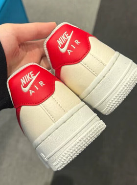 耐克厚底休闲鞋女鞋新年款红色板鞋25春CNY 空军一号运动鞋DC9486