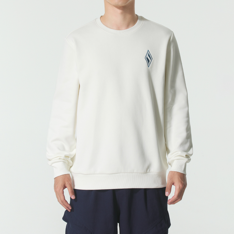 斯凯奇男装圆领卫衣秋季宽松运动服保暖加绒长袖套头衫FHL323M051