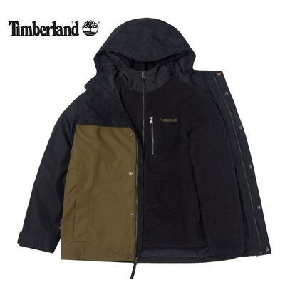 添柏岚登山夹克男冬季徒步登山三合一抓绒外套户外运动保暖A696H