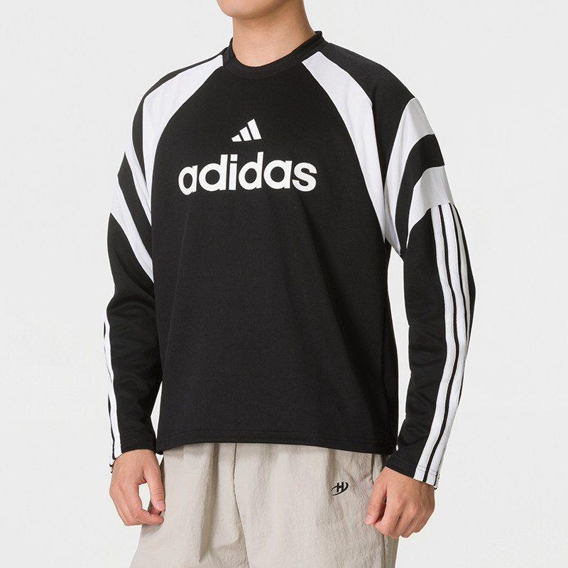 Adidas阿迪达斯男装长袖T恤2026秋季新款套头衫休闲运动服KF4797