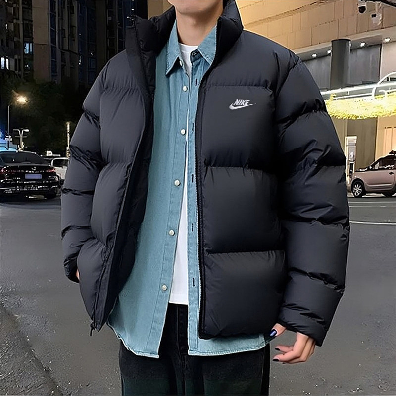 Nike耐克官方羽绒服男装25冬季新款面包服黑色上衣保暖夹克外套男