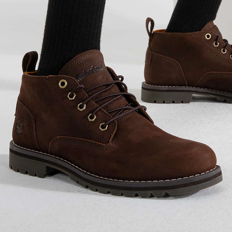 Timberland添柏岚短靴男鞋中帮户外徒步登山鞋棕色休闲鞋A44MG