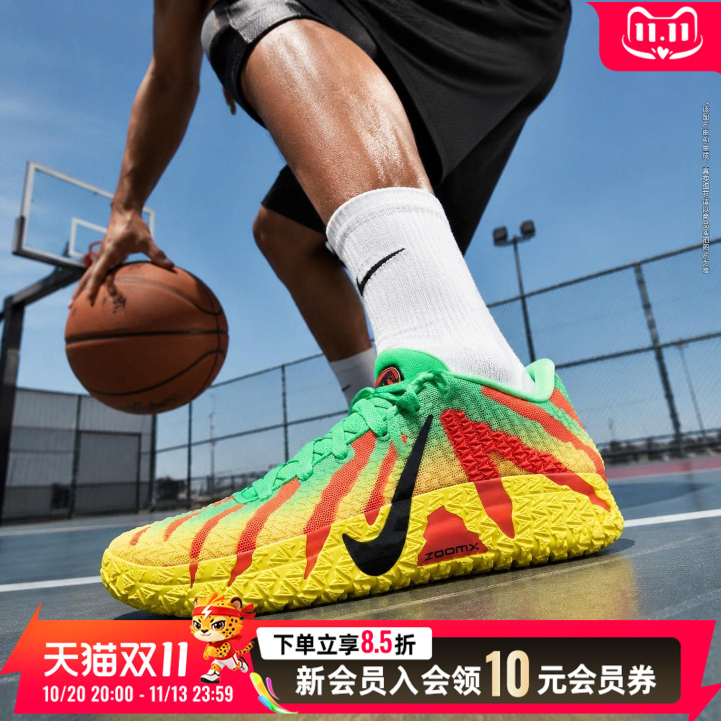 耐克男鞋运动鞋2026篮球鞋织物鞋面泡棉中底户外球场高回弹战靴